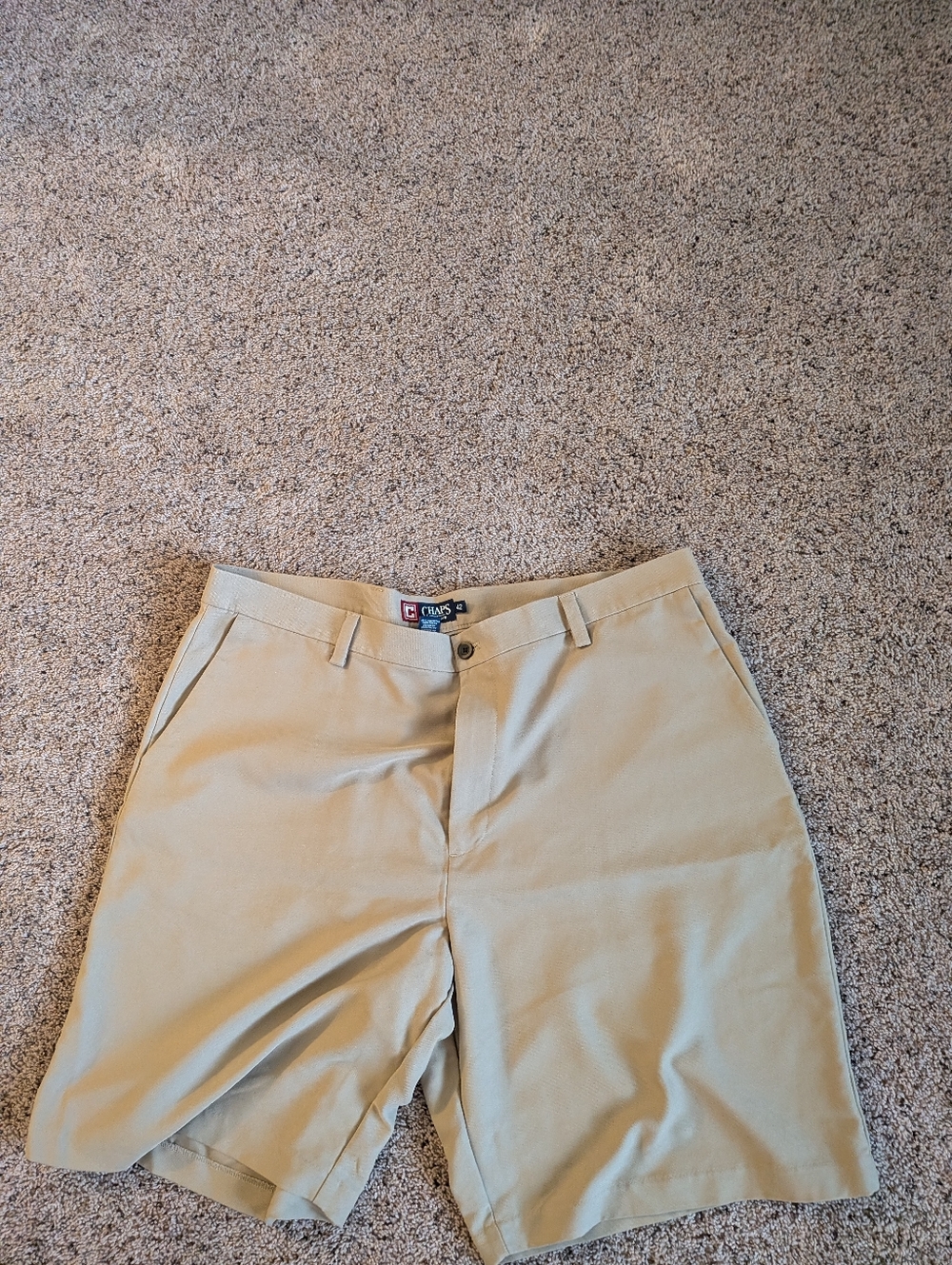 Falls Creek Two-Tone Cotton Shorts - Green & Red With Belts 1 Pair Of Chaps Beig - Picture 6 of 7